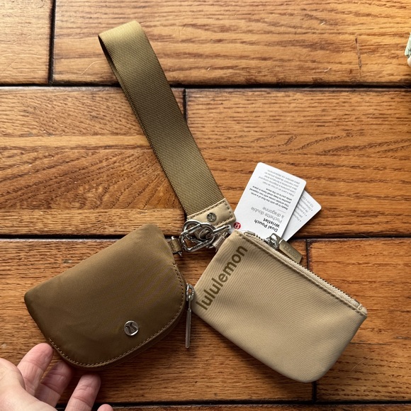 lululemon athletica Handbags - NWT Lululemon Dual Pouch Wristlet All Spice Beige and Trench